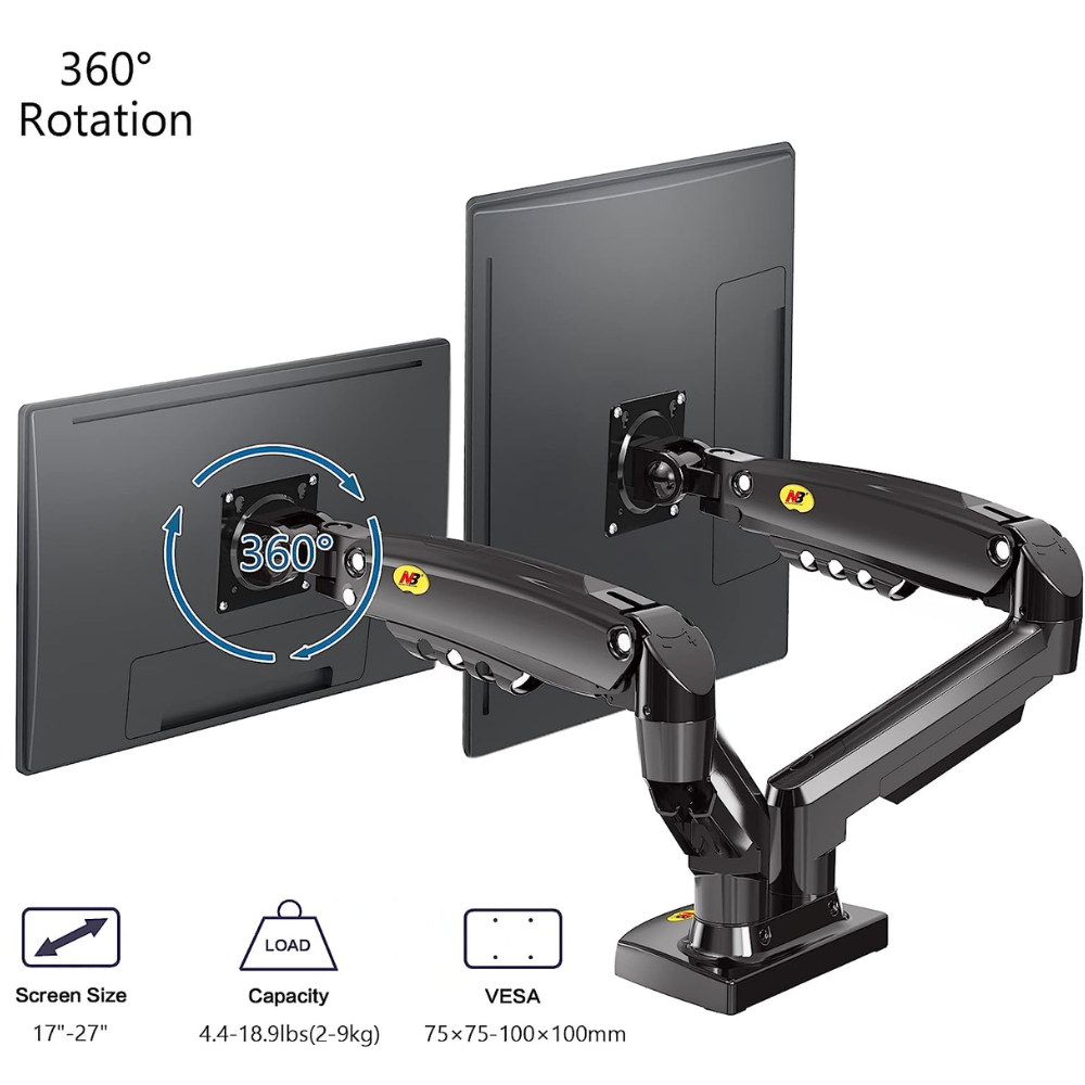 Gameak Collection Dual Monitor Desk Stand F160