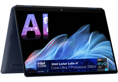 HP OmniBook X Flip 14 inch 2-in-1 Laptop Next Gen AI PC 14-fm0023dx, Intel® Core™ Ultra 7 256V 4.8 GHz, 16 GB LPDDR5x-8533 MT/s, 1 TB PCIe Gen4, 14" 2K Touch Display (1920 x 1200) IPS 400 Nits, Windows 11 Home - Atmospheric Blue