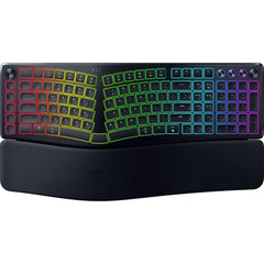 Razer Pro Type Ergo Wireless Split Ergonomic RGB Keyboard – Adjustable Tilt, Wrist Rest, Natural Typing, Multi Device Connectivity (2.4 GHz, Bluetooth, USB Type C), Windows/Mac Compatible – Black
