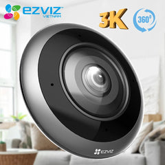 EZVIZ E4p 3K⁺ Smart Fisheye Camera – 360° Panoramic View, 6MP Ultra-HD, AI Human Detection, Dual-Band Wi-Fi & Two-Way Talk
