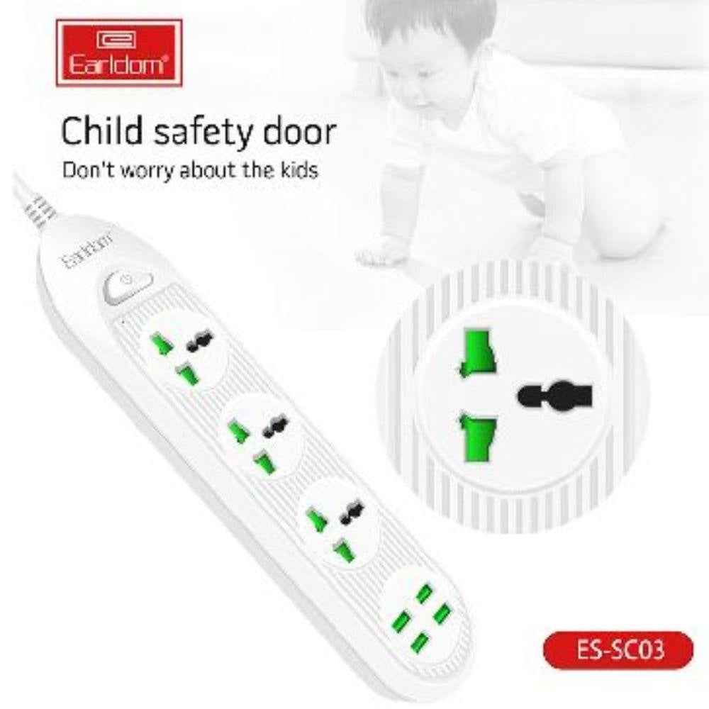 Earldom Earldom ES-SC03 Power Socket 4USB 2500W / 2.1A 200CM - EU