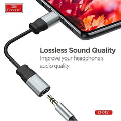 EARLDOM ET-OT51 TYPE-C TO 3.5MM AUX & HEADSET ADAPTER - CompuMe