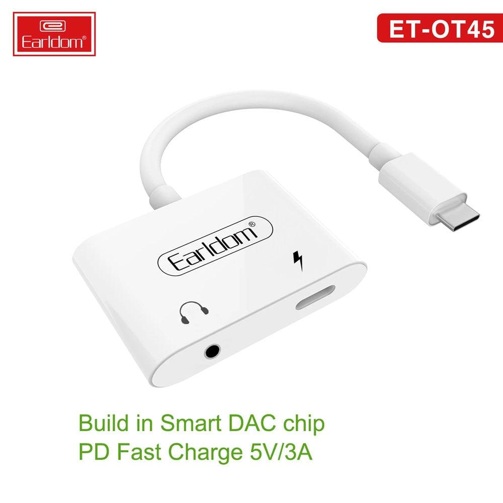 Earldom Type-C Adapter Jack OT45 - 2in1 - CompuMe