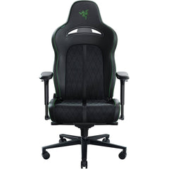 Razer Enki Pro Premium Gaming Chair with Alcantara Leather, Built-In Lumbar Arch, Dual-Density Cushioned Backrest, Reactive Seat Tilt & Up To 152 Recline, Black / Green