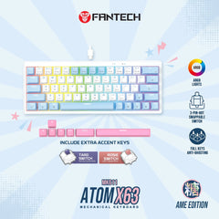 Fantech Mk611 Atom X63 Ame Edition Mechanical Gaming Keyboard Taro Switch