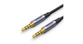 UGREEN AV183 3.5mm Aux Audio Cable (1 meter) - Nylon Braided Hi - Fi Sound Gray 10648