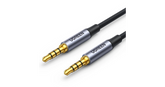UGREEN AV183 3.5mm Aux Audio Cable (1m) – Premium Nylon Braided | Hi-Fi Sound | Gray | 10648