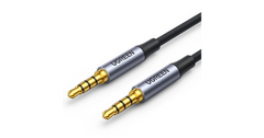 UGREEN AV183 3.5mm Aux Audio Cable (1m) – Premium Nylon Braided | Hi-Fi Sound | Gray | 10648