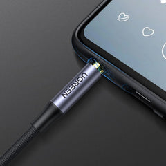 UGREEN AV183 3.5mm Aux Audio Cable (1m) – Premium Nylon Braided | Hi-Fi Sound | Gray | 10648
