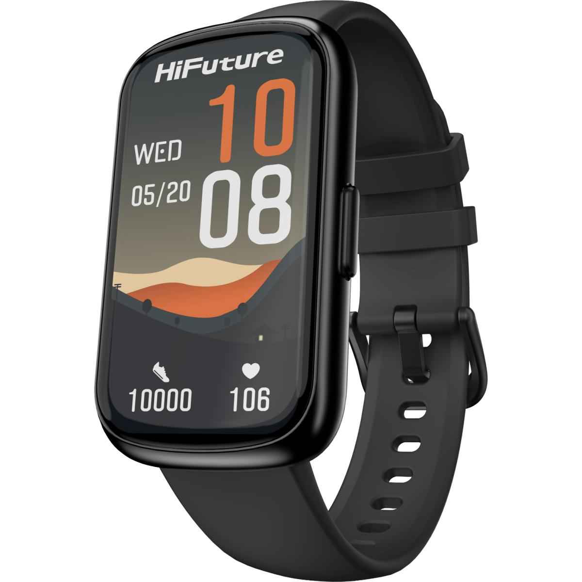 Hifuture Ev02 Bluetooth Smart Calling Watch, 1.47 Inch Ips Display, 7 Days Daily Use, 100+ Sport Mode, Heart Rate Monitoring, Ip68 Waterproof Smart Watch Black