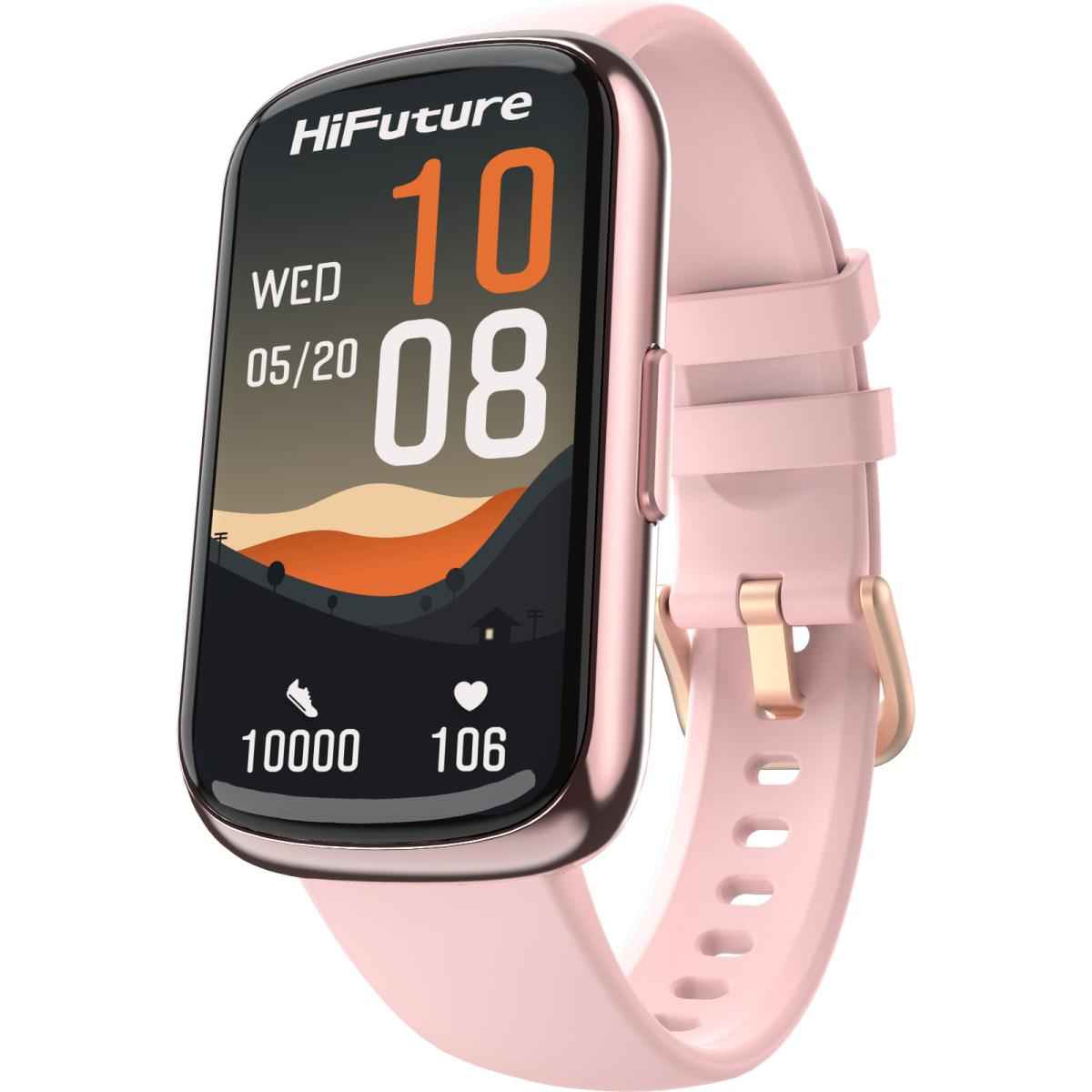 Hifuture Ev02 Bluetooth Smart Calling Watch, 1.47 Inch Ips Display, 7 Days Daily Use, 100+ Sport Mode, Heart Rate Monitoring, Ip68 Waterproof Smart Watch Pink