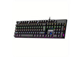 S-505 Wired Esports Keyboard, Esports Keyboard, Rainbow LED Wired Backlit Mechanical Switch Keyboard AR/EN