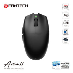 Fantech Aria Xd7v2 Wireless Gaming Mouse, 53g Ultra-lightweight Huano Switches,