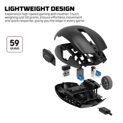 Fantech Aria Xd7v2 Wireless Gaming Mouse, 53g Ultra-lightweight Huano Switches,