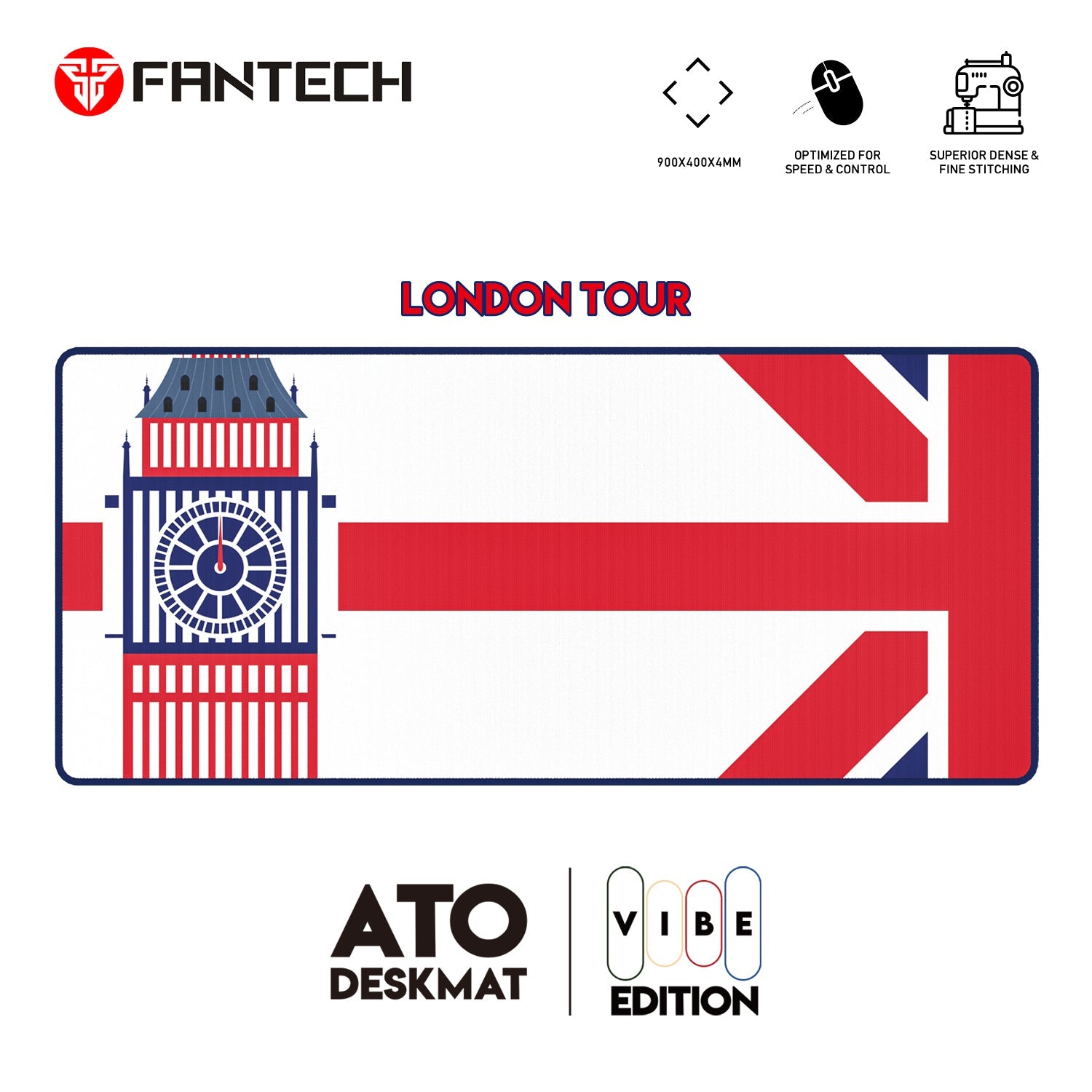 Fantech ATO MP905 Desk Mat VIBE EDTION London Tour - CompuMe