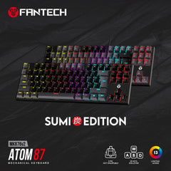 Fantech Atom Tkl Mk876v2 Double Injection Keycaps Mechanical Keyboard