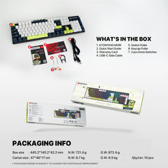 Fantech Atom104s Mk878s Mechanical Gaming Keyboard Mori Edition White