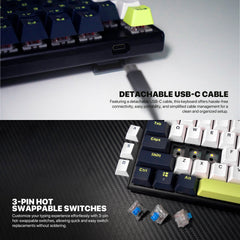 Fantech Atom87s Mk877s Mechanical Gaming Keyboard Mori Edition Black