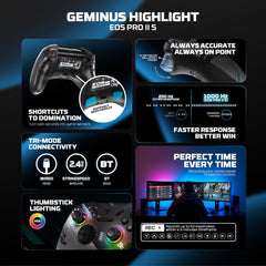 Fantech Eos Pro Ii Wgp15 V2 Wireless Gamepad Geminus Black