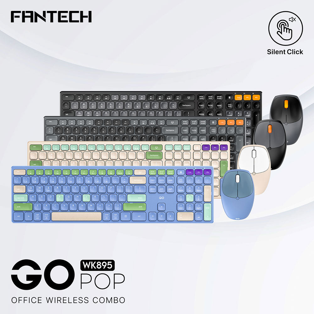 Fantech GO POP WK895 Office Wireless Combo - CompuMe
