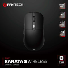 Fantech Kanata s WG9S Wireless Gaming Mouse - Black, gaming mice