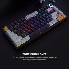 Fantech Mk875v2 Atom 81 Rgb Mechanical Gaming Keyboard Mizu Edition Navy Blue