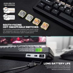 Fantech Mk920 Maxfit6 Wireless Mechanical Gaming Keyboard Black