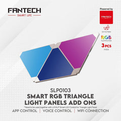 Fantech Smart RGB Triangle Light Panels Set SLP0103 + LA1ALP 3pcs with lighting & decor