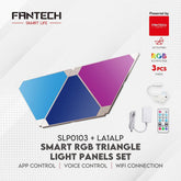 Fantech Smart RGB Triangle Light Panels Set SLP0103 + LA1ALP 3pcs with lighting & decor
