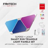 Fantech Smart RGB Triangle Light Panels Set SLP0103 + LA1ALP 9pcs with lighting & decor