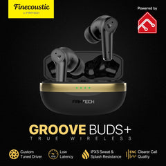 Fantech TWS Bluetooth Wireless GROOVE BUDS+ TX2 Built-in Microphone - CompuMe