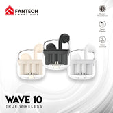 Fantech Tws Bluetooth Wireless Wave 10 TW10 Built - in Microphone with earphones