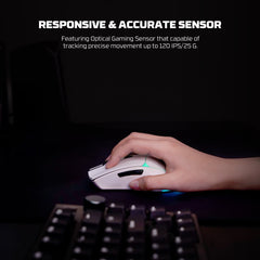 Fantech WG7V2 Crypto Ii Wireless Gaming Mouse White, RGB, mice