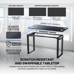 Fantech Workstation WS514 Adjustable Rising Gaming Desk, gaming chairs