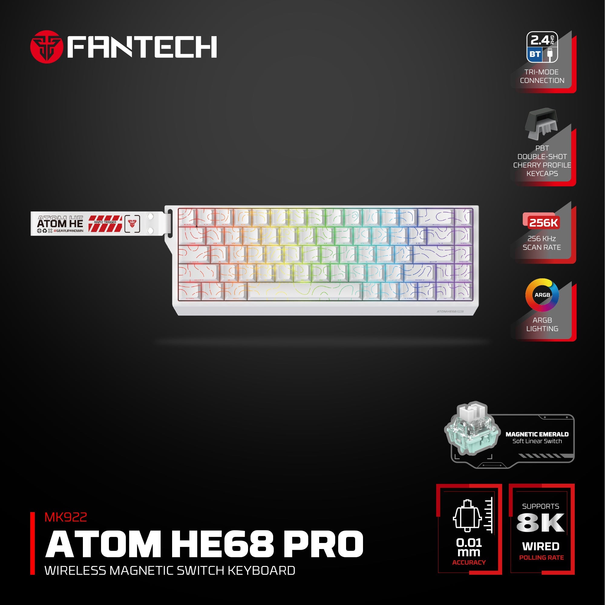Fantech gaming keyboard for computer setup