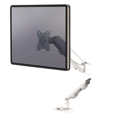 Fellowes Platinum Series Single Adjustable Monitor Arm - White