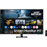 Samsung M7 43" M70f Smart Monitor Va 4k Uhd Resolution, 60hz Refresh Rate, 4ms (gtg) Response Time, Tizen Operating System, Wifi5 & Bt5.2 Conneivity, Black Built In Speakers & Remote