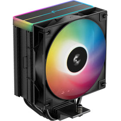 DeepCool AG400 BK ARGB V2 CPU Cooler, 2100 RPM Fan Speed, 75.89 CFM Fan Airflow, Hydro Bearing Type,Balanced Bidirectional Heat Pipe Technology, Black