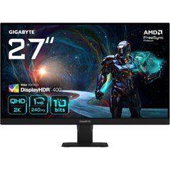 Gigabyte Gs27qxa Ss Ips 27" 2k 240hz Gaming Monitor 1ms Displayhdr 400 128% Srgb Amd Freesync Premium Low Blue Light W/ Display Port & Hdmi , Black