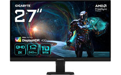 GIGABYTE GS27QXA SS IPS 27" 2K 240Hz Gaming Monitor 1ms DisplayHDR 400 128% sRGB AMD FreeSync Premium Low Blue Light w/ Display Port & HDMI , Black