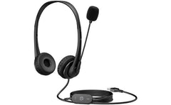 Hp Stereo Usb G2 Noise Cancelling Mic With Vegan Leather Earcups, Flexible 3.5mm Audio Jack, Laptop/pc/office/home Use, In Line Volume Control