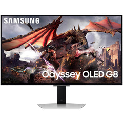 SAMSUNG Odyssey OLED G8 32" (G80SD) 4K UHD Smart 240Hz 0.03ms HDR10 G-Sync Compatible Glare-Free Display Gaming Hub Sleek Metal Design - Black