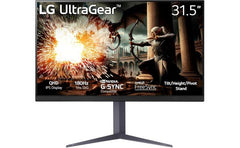 LG 32GS75Q UltraGear 32" IPS 2K QHD 180Hz 1ms HDR400 G-SYNC® Compatible Adjustable Stand w/2x HDMI 1x Display Port - Black