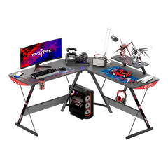 Gameon L-shaped Slayer i Series Gaming Desk (size: 129*129*74cm & Table Top