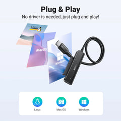 Ugreen 70610 Usb C To Sata Iii Usb 3.1 Gen 1 Cable For 2.5 Inch Sata Iii Hdd Ssd 5gbps