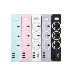 Gjby Gc-05 Universal Smart Socket Power Strip with 3 Usb Ports