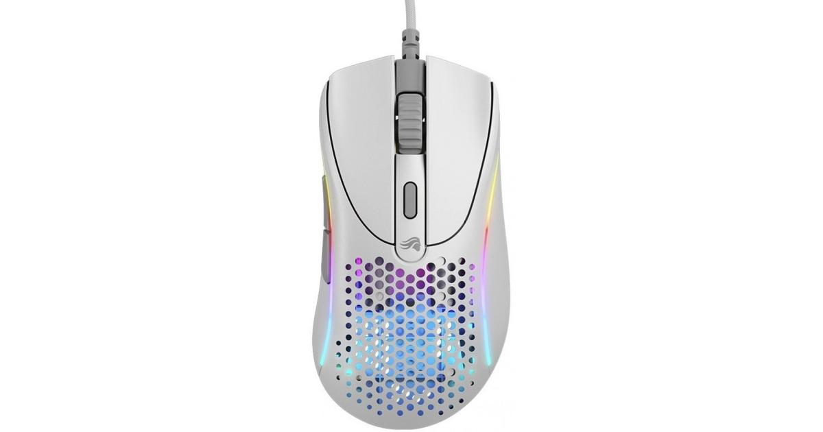 Glorious Model D 2 (White) RGB Wired Gaming Mouse 58g Lightweight, 26K DPI w/6 Programmable Buttons & Ergonomic Design