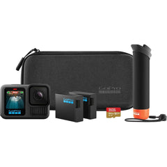 Gopro Hero13 Accessory Bundle Aion Camera, 27.6mp Aive Pixels, Includes The Handler, 2 Enduro Batteries, 2 Curved Adhesive Mounts, 64gb Sandisk Microsd Card, & Carrying Case, Black