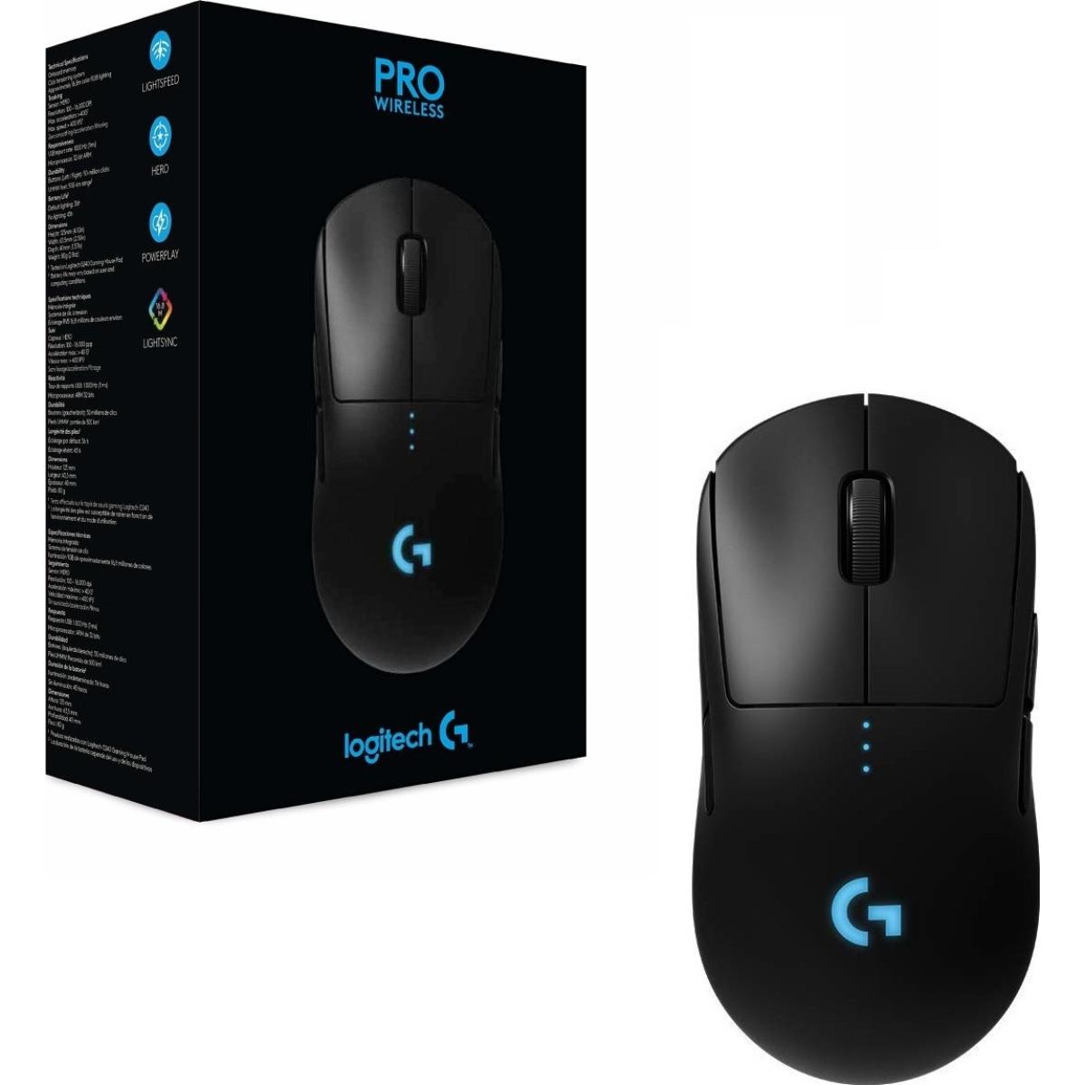 Logitech New G Pro Wireless Hero 25k Sensor 25,600 Dpi Rgb Ultra Lightweight 4 8 Programmable Buttons Long Battery Life Pc & Mac , Black - CompuMe