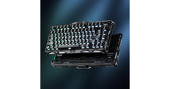 GravaStar Mercury V75 HE USB Wired Gaming Keyboard, True 8kHz Polling Rate, Hall Effect magnetic switch technology, 16 Modes Multi-Zone RGB Lighting, Hot-Swappable Design, Semi-Aluminum Body